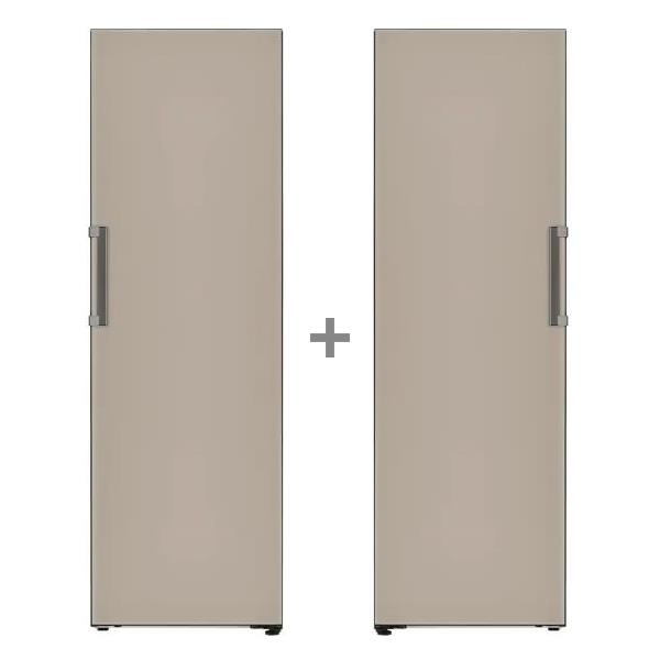냉장고 결합 오브제컬레션 컨버터블 384L+냉동고 321L 브라운