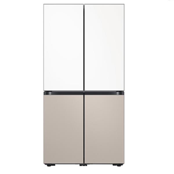 BESPOKE 냉장고 4도어 875L 1등급 새틴화이트+새틴베이지 RF85DB90B1H6